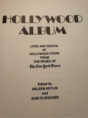 Hollywood Album Book - lives and deaths of Hollywood stars..😳 so unique
